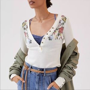 Anthropologie Waffle Top
